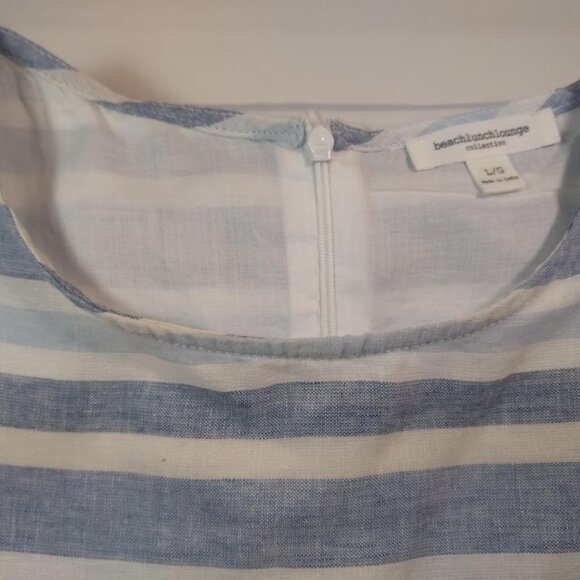 BeachLunchLounge Collection L A-line striped dress pastel white/light blue - Picture 4 of 13